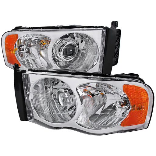 Spec-D 02-05 Dodge Ram Projector Headlight Chrome Housing 2LHP-DGP02-RS
