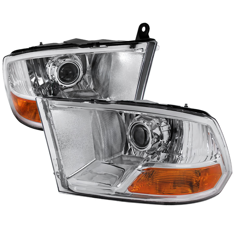 Spec-D 09-14 Dodge Ram Projector Headlight Chrome Housing 2LHP-DGP09-RS