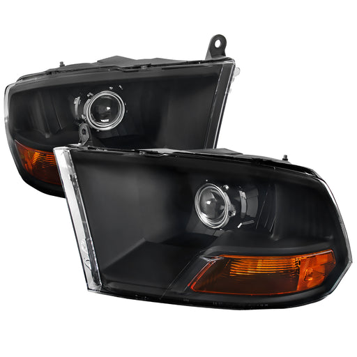 Spec-D 09-14 Dodge Ram Projector Headlight Black Housing 2LHP-DGP09JM-RS