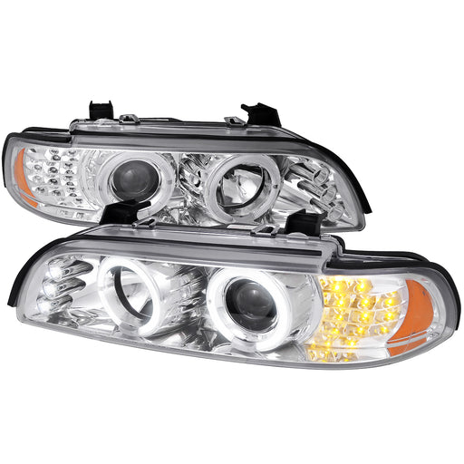 Spec-D 01-03 Bmw  5-Series  Led Halo Projector With Led Signal Chrome Housing 2LHP-E3997-8V2-TM