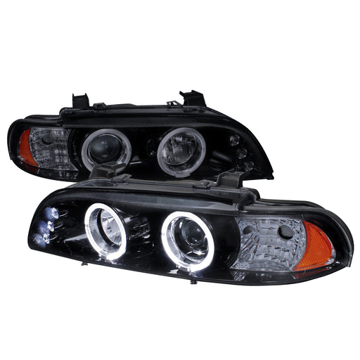 Spec-D 96-03 Bmw  5-Series  Halo Projector Headlight Gloss Black Housing Smoke Lens  2LHP-E3997G-TM