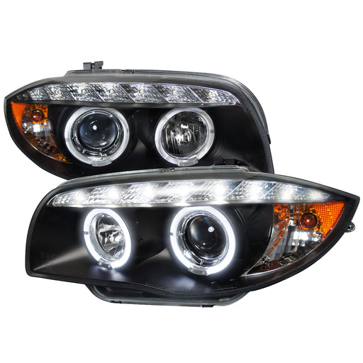 Spec-D 08-11 Bmw  E87 Halo Projector Headlight Chrome Housing  2LHP-E8708JM-TM