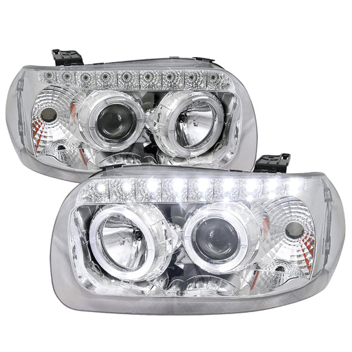 Spec-D 05-07 Ford  Escape  Projector Headlight Chrome With Amber Reflector 2LHP-ECAP05-RS