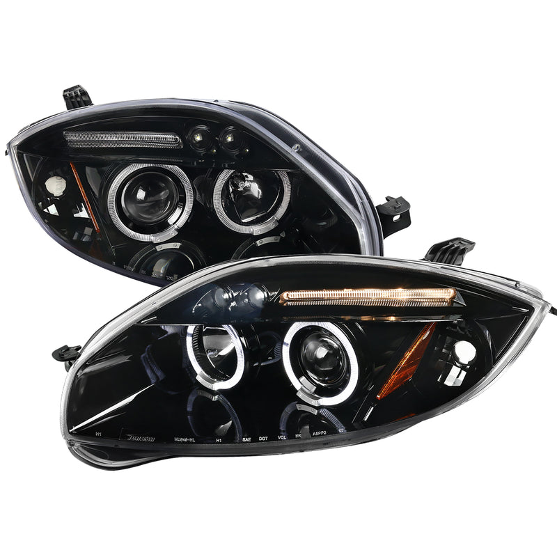 Spec-D 06-11 Mitsubishi Eclipse Projector Headlight Glossy Black 2LHP-ELP06BK-TM