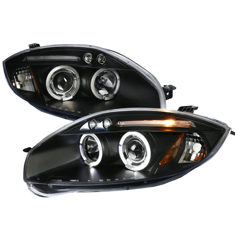 Spec-D 06-08 Mitsubishi Eclipse Halo Led Projector Black 2LHP-ELP06JM-TM