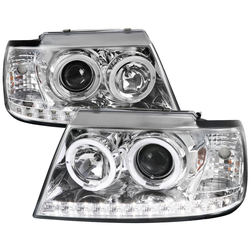 Spec-D 02-05 Ford Explorer Projector Headlights Chrome Housing Clear Lens 2LHP-EPOR02-TM