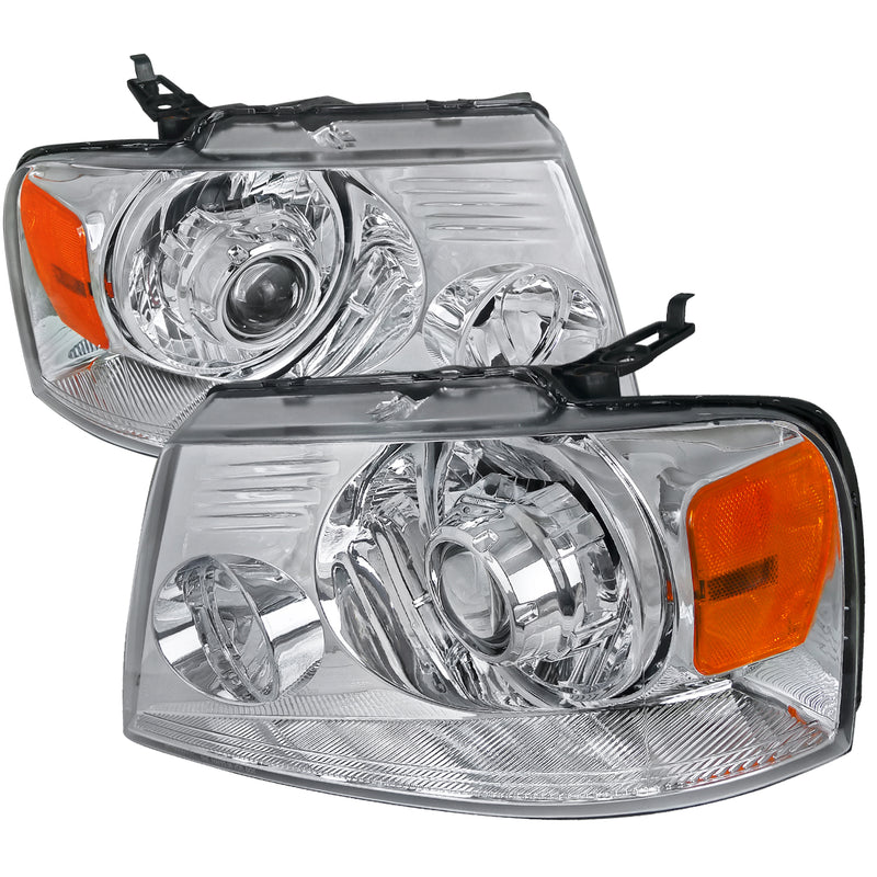 Spec-D 04-08 Ford  F150 Retro Fit Projector Headlight Chrome Housing 2LHP-F15004-RS