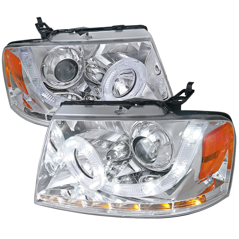 Spec-D 04-08 Ford F150 Projector Headlights Chrome Housing 2LHP-F15004-V2-RS