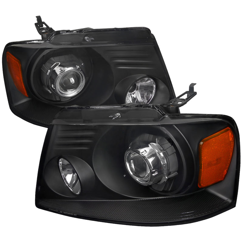 Spec-D 04-08 Ford  F150 Retro Fit Projector Headlight Black Housing 2LHP-F15004JM-RS