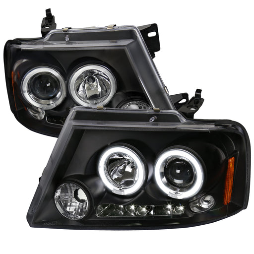 Spec-D 04-08 Ford F150 Halo Led Projector Black 2LHP-F15004JM-TM