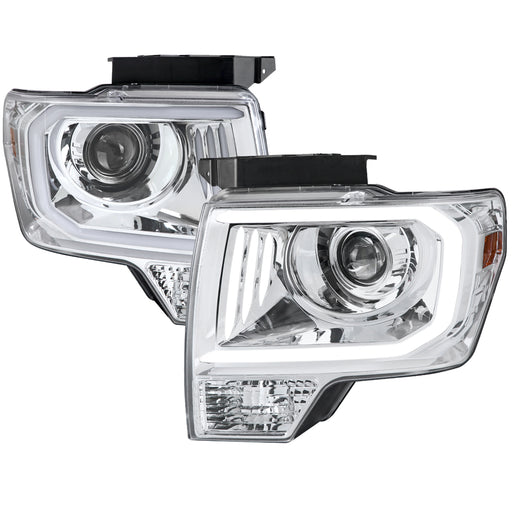 Spec-D 99-14 Ford F150 Projector Headlight - Chrome Housing - Clear Lens  2LHP-F15009-G2-TM