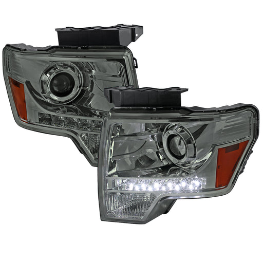 Spec-D 99-14 Ford F150 Projector Headlights With Smoke Lens 2LHP-F15009G-8-RS