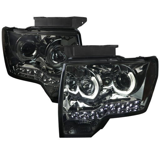 Spec-D 09-14 Ford F150 Headlights- Gunmetal 2LHP-F15009G-OZ
