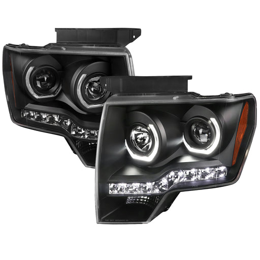 Spec-D 09-14 Ford F150 Headlights- Black 2LHP-F15009JM-OZ