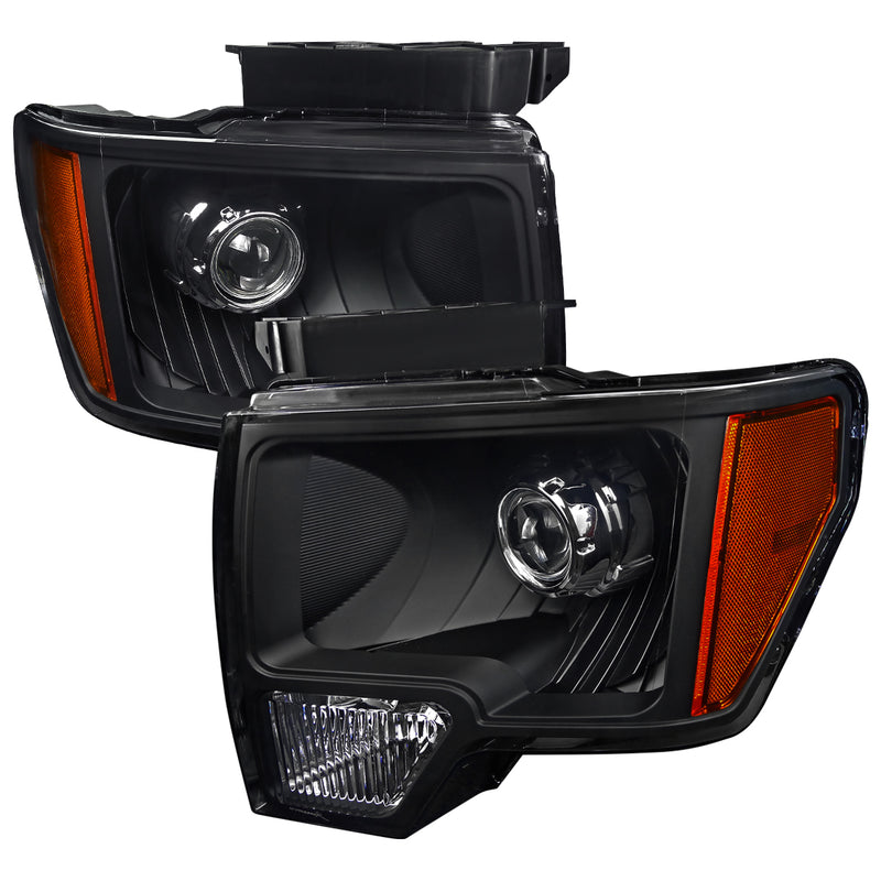 Spec-D 09-14 Ford F150 Retro Fit Projector Headlight Black Housing 2LHP-F15009JM-RS