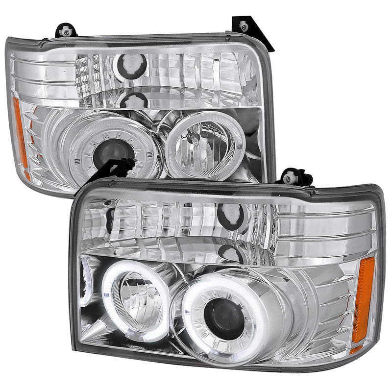 Spec-D 92-96 Ford  F150  Projector Headlights Chrome Housing 2LHP-F15092-TM