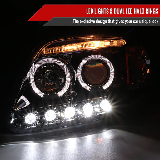 Spec-D 97-03 Ford F150 Halo Led Projector Chrome 2LHP-F15097-TM