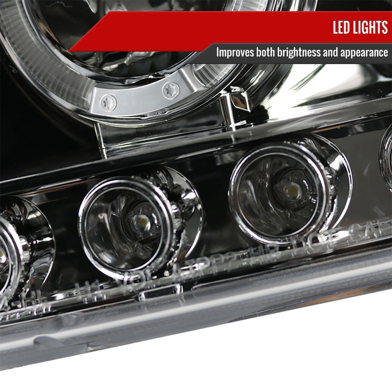 Spec-D 97-02 Ford Expedition Halo Led Projector Chrome 2LHP-F15097-TM
