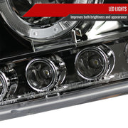 Spec-D 97-03 Ford F150 Halo Led Projector Chrome 2LHP-F15097-TM