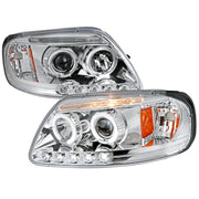 Spec-D 97-02 Ford Expedition Halo Led Projector Chrome 2LHP-F15097-TM