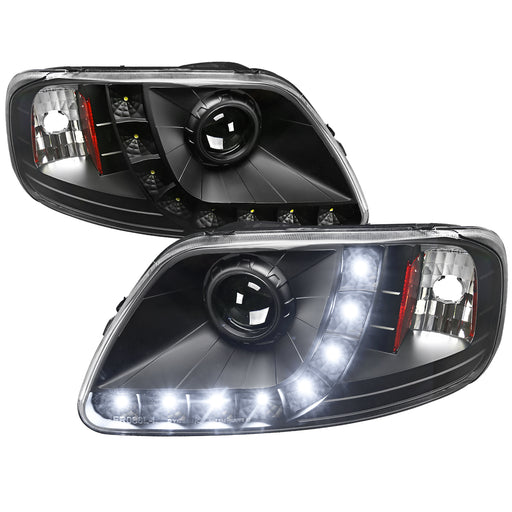 Spec-D 97-03 Ford F150 Black Projector Headlights 2LHP-F15097JM-RS