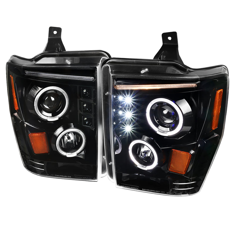 Spec-D 08-10 Ford F250 Proj Headlights 2LHP-F25008BK-TM