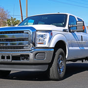 Spec-D 17-19 Ford F250 Projector Head Lights With Led Bar - Glossy Black Housing And Clear Lens 2LHP-F25011-TM