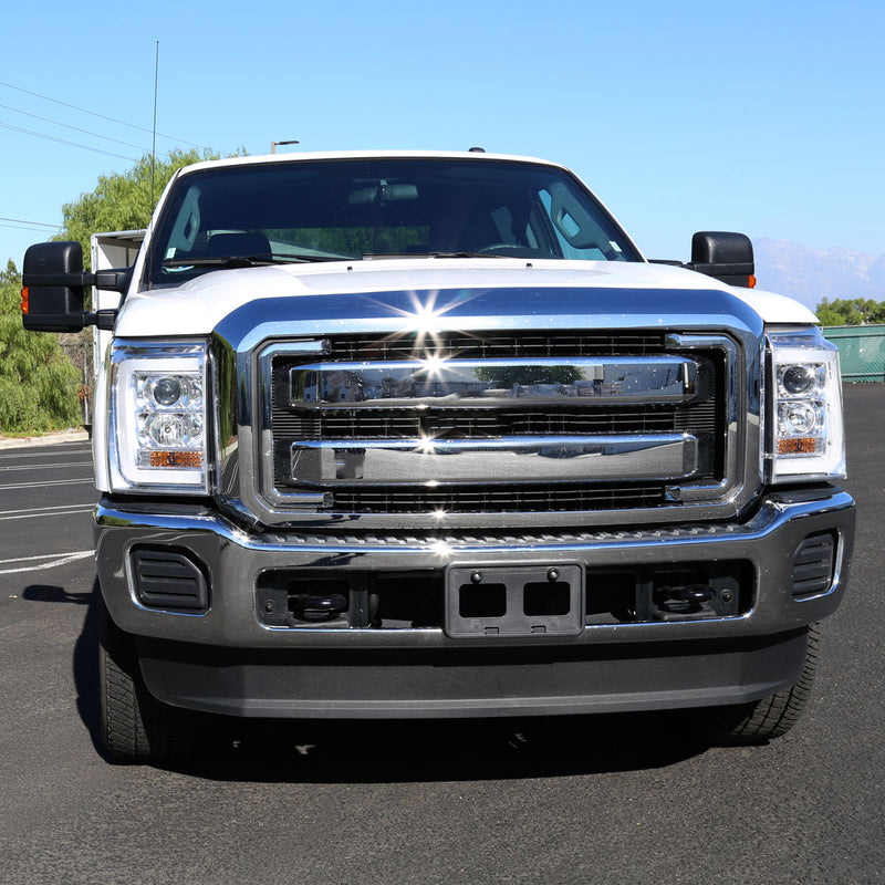 Spec-D 11-16 Ford  F250 Projector Headlights- Chrome Also Fit F350 F450 F550 Super Duty Model 2LHP-F25011-TM