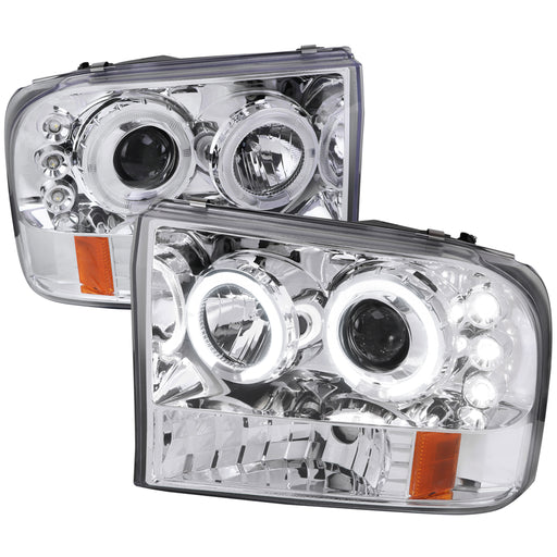 Spec-D 99-04 Ford F250 Halo Led Projector Chrome 2LHP-F25099-TM