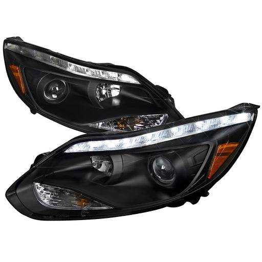Spec-D 12-Up Ford  Focus Projector Headlight -  Black 2LHP-FOC12JM-TM
