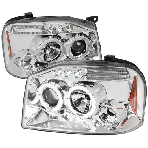 Spec-D 01-04 Nissan Frontier Halo Led Projector Chrome 2LHP-FRO01-TM
