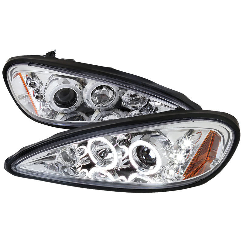 Spec-D 99-05 Pontiac Grand Am Halo Led Projector Chrome 2LHP-GAM99-TM