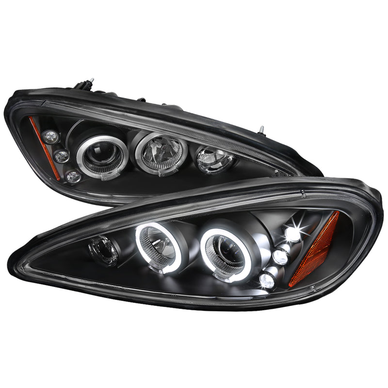 Spec-D 99-05 Pontiac Grand Am Halo Led Projector Black 2LHP-GAM99JM-TM