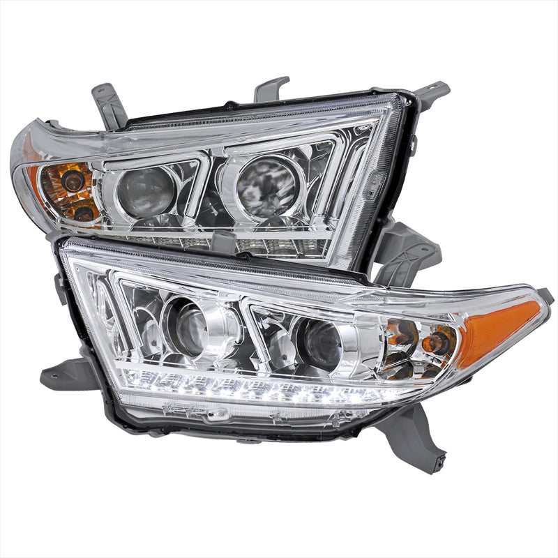 Spec-D 11-Up Toyota Highlander Projector Headlight Chrome Housing 2LHP-HLDR11-RS