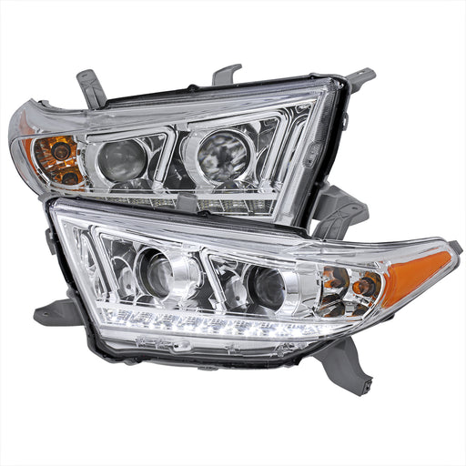 Spec-D 11-Up Toyota Highlander Projector Headlight Chrome Housing 2LHP-HLDR11-RS