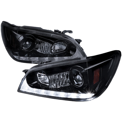 Spec-D 01-05 Lexus Is300 Glossy Black Projector Headlight With Led 2LHP-IS30001G-TM