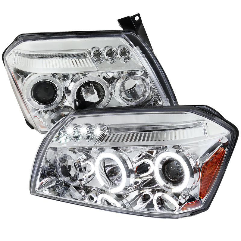 Spec-D 05-08 Dodge Magnum Halo Led Projector Chrome 2LHP-MAG05-TM