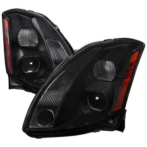 Spec-D 04-06 Nissan Maxima Projector Headlight - Black 2LHP-MAX04JM-RS