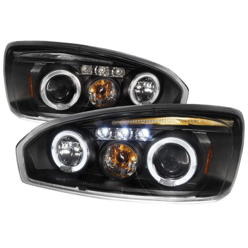 Spec-D 04-07 Chevrolet Malibu Halo Led Projector Black 2LHP-MBU04JM-TM