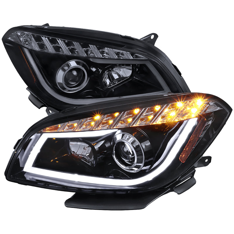 Spec-D 08-12 Chevrolet  Malibu Projector Headlights - Glossy Black 2LHP-MBU08G-TM