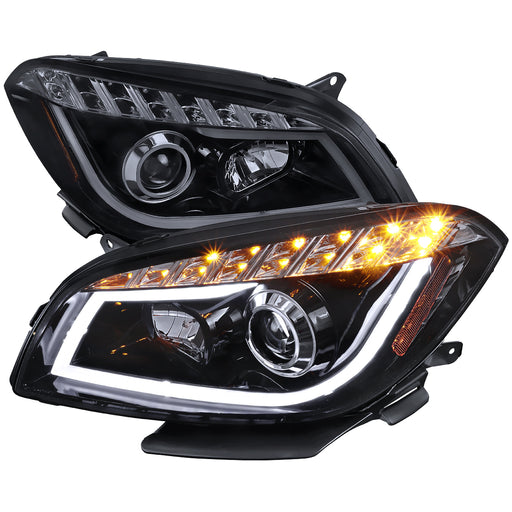 Spec-D 08-12 Chevrolet  Malibu Projector Headlights - Glossy Black 2LHP-MBU08G-TM