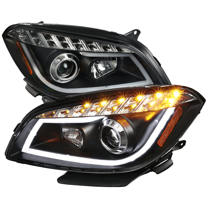 Spec-D 08-12 Chevrolet  Malibu Projector Headlights - Black 2LHP-MBU08JM-TM