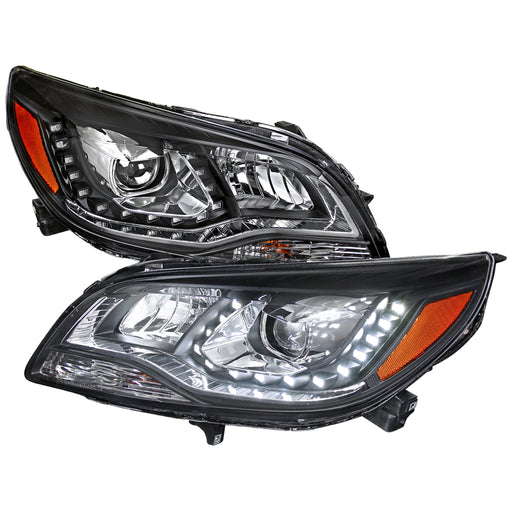 Spec-D 13-15 Chevrolet Malibu Projector Headlight Black Housing  2LHP-MBU11JM-RS