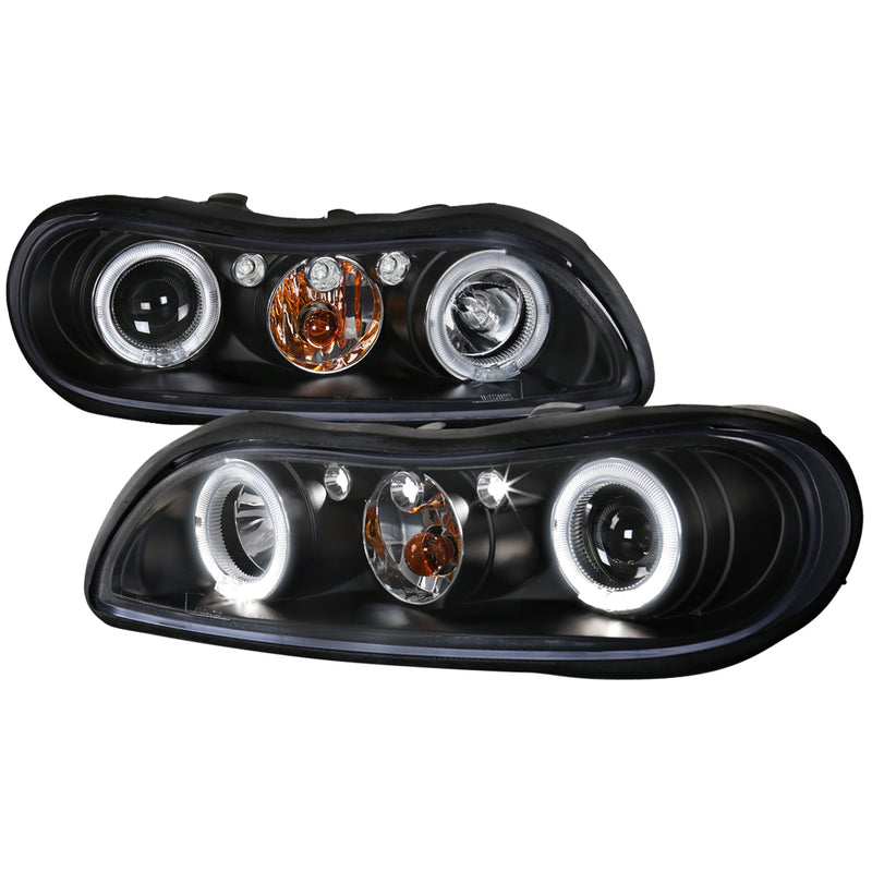 Spec-D 99-03 Chevrolet Malibu Halo Led Projector Black 2LHP-MBU99JM-TM