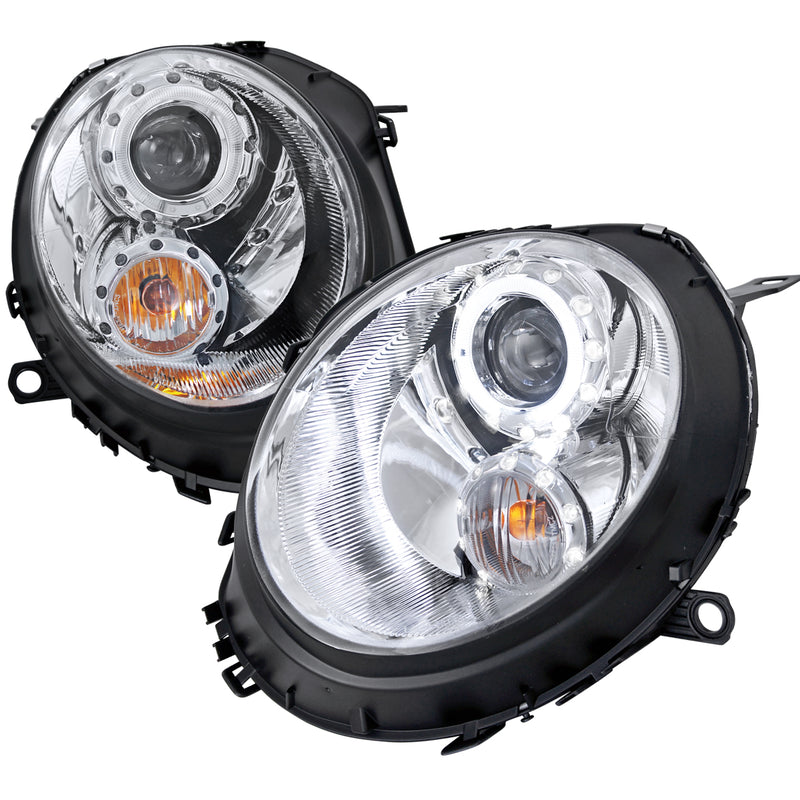 Spec-D 07-12 Mini  Cooper  Chrome Housing Projector Headlights 2LHP-MINI06-TM