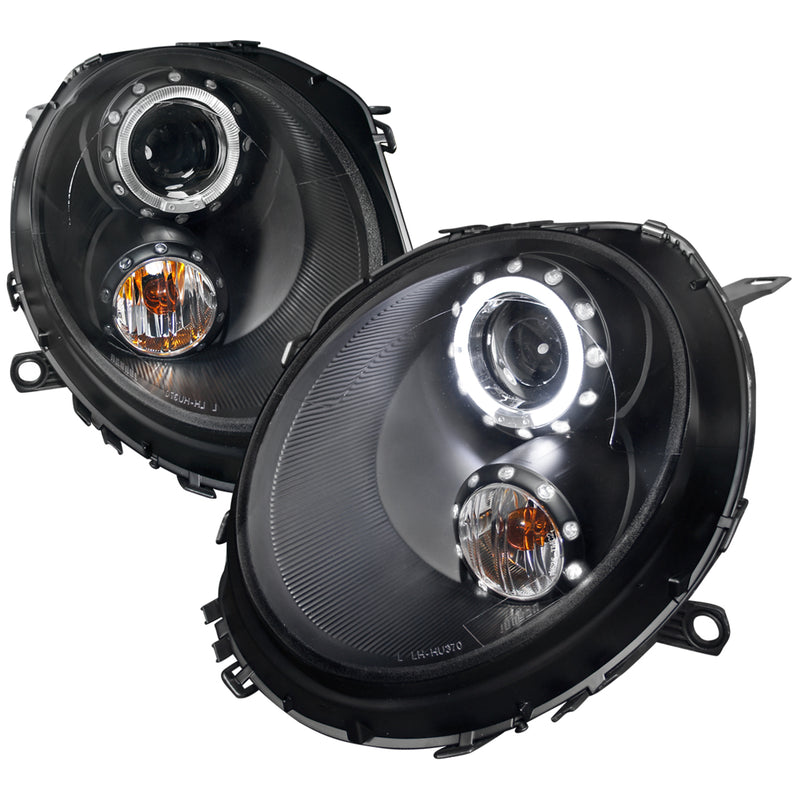 Spec-D 07-12 Mini  Cooper  Black Housing Projector Headlights  2LHP-MINI06JM-TM