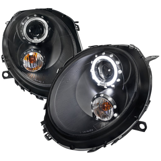 Spec-D 07-12 Mini  Cooper  Black Housing Projector Headlights  2LHP-MINI06JM-TM