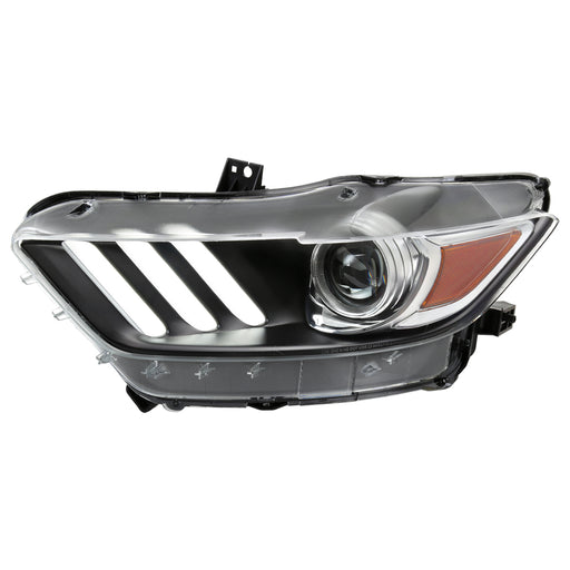 Spec-D 15-17 Ford Mustang Left Side Projector Headlight With Matte Black Housing And Clear Lens 2LHP-MST15JM-L-RO