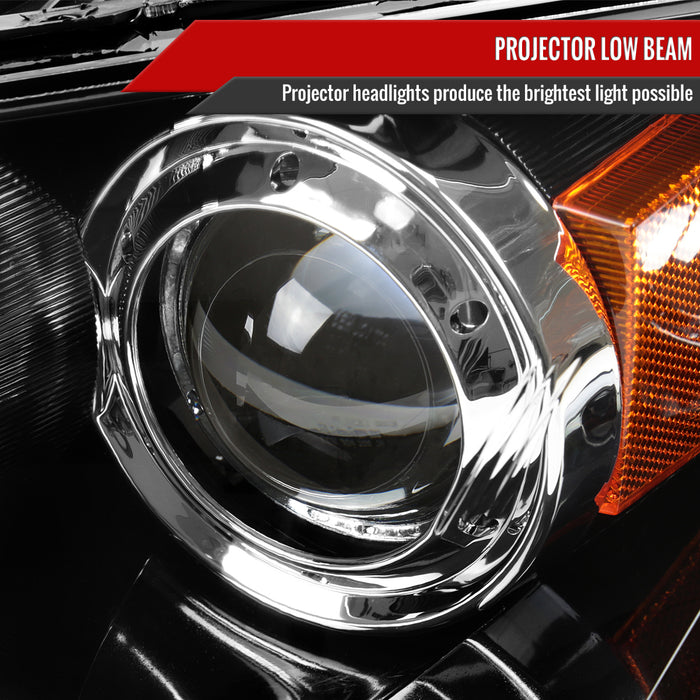 Spec-D 04-09 Mazda 3 Projector Headlights Black  Housing Clear Lens - No Bulbs Included 2LHP-MZ3044JM-GO