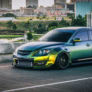 Spec-D 04-09 Mazda 3 Projector Headlights Black  Housing Clear Lens - No Bulbs Included 2LHP-MZ3044JM-GO